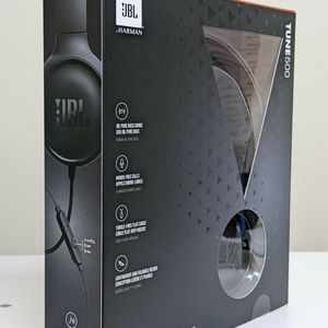 JBL TUNE 500 Wired On Ear Headphones - Black